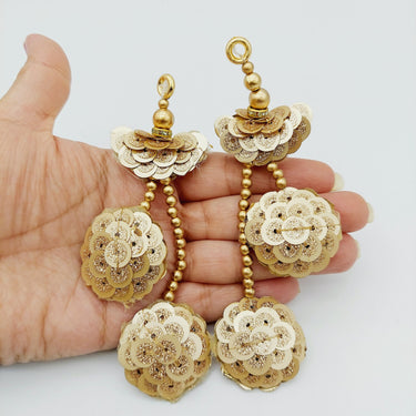 Gold Sequins Tassels Latkan, Indian Latkans, Blouse Latkan